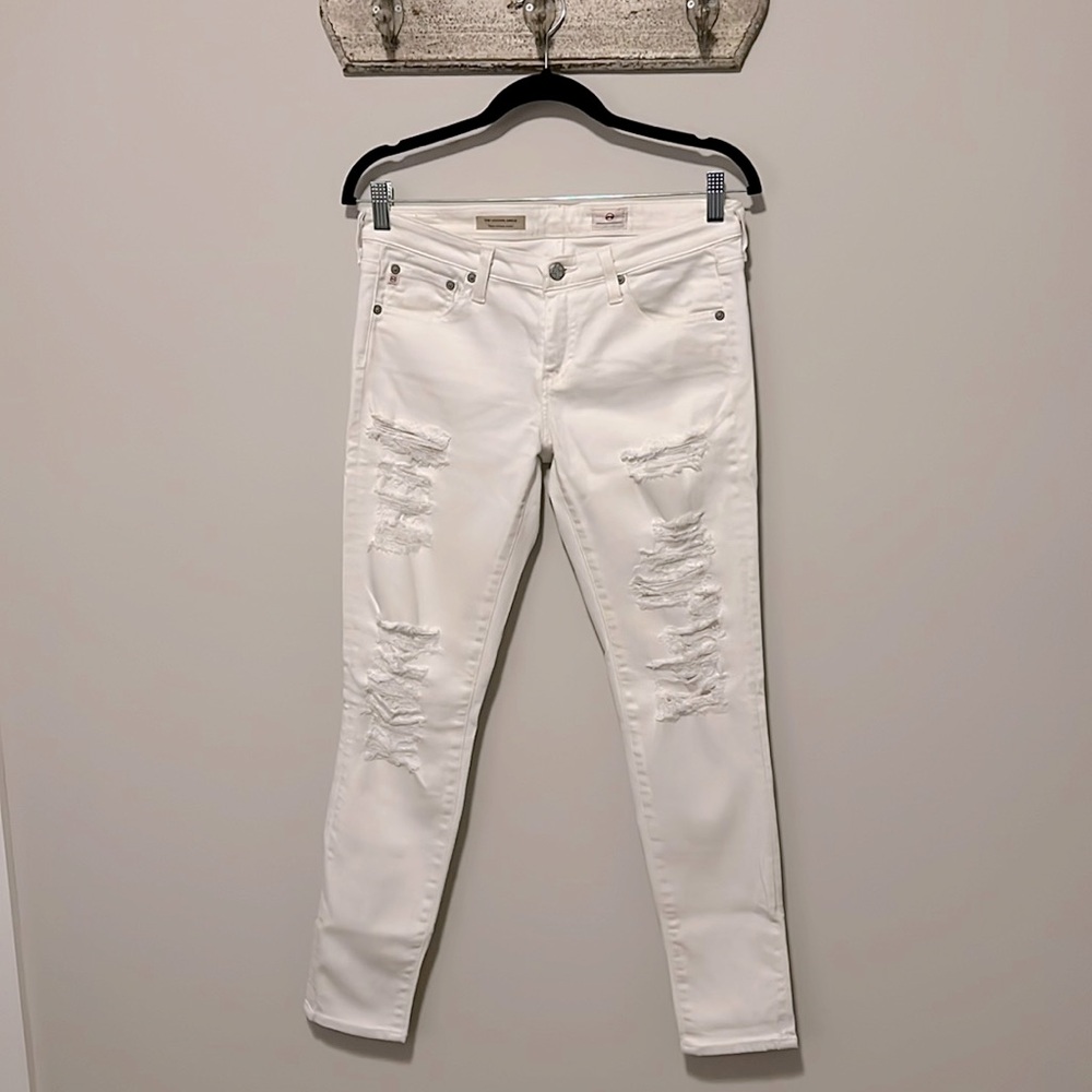 AG Jeans “The Legging Ankle” Jean, White, Size 28 Regular Length